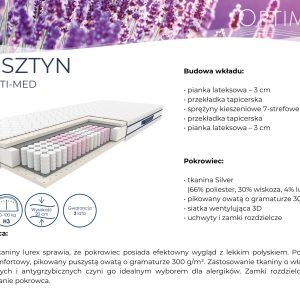Materac Bursztyn 90×200(H2,H3) OPTI MED